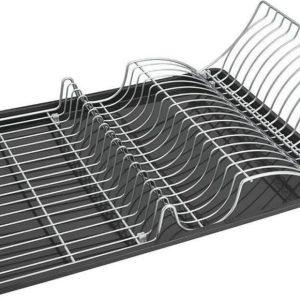 Metaltex Afdruiprek Wingtex 51x31 Cm Antraciet/zilver 2-delig