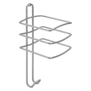 Metaltex Onda Haardrogerhouder 10x10x25 cm Zilver