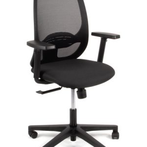 Linea Fabbrica Grace 01 Zwart/Zwart Bureaustoel met 1D Armleuning