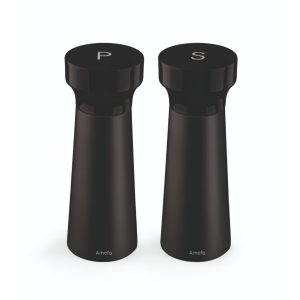 Amefa Houten Peper-Zout Molen Set 15 cm 2 Stuks Zwart