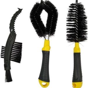 Dunlop Fietsborstelset Geel/Zwart 3-delig
