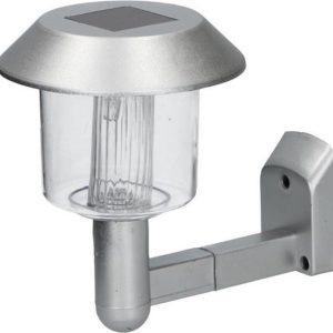 Grundig Wandlamp Solar Led 14 X 9,5 X 12 Cm Staal Zilver
