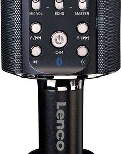 Lenco BMC-090BK Bluetooth Karaoke Microfoon met Speaker en Verlichting Zwart