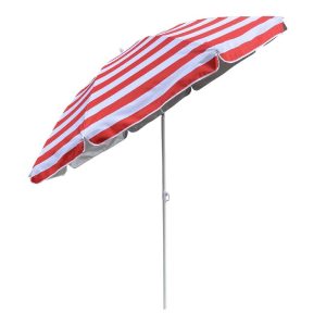 Outdoor Parasol Strepen 180 cm Rood/Wit
