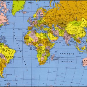 Kangaro K-0014W501 Bureau-onderlegger 579x379mm Met Wereldkaart