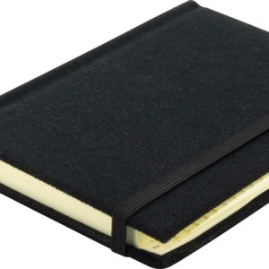 Kangaro K-5106 Alfabetboek A6 A-Z Linnen Hard Cover Zwart, 208 Pagina's, Leeslint, Elastiek