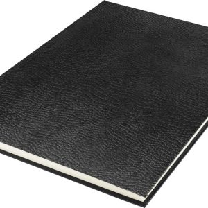 Kangaro K-5321 Schetsboek A4 Creme 120gr Blanco Papier, 140 Blz Hard Cover Imprint Slang Zwart