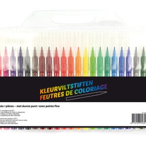 Kangaro K-750024 Viltstiften Dunne Punt Etui Met 24 Kleuren