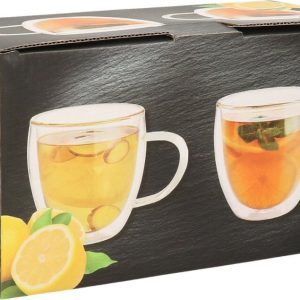 Dubbelwandig Set Van 2 met Handvat 200 Ml