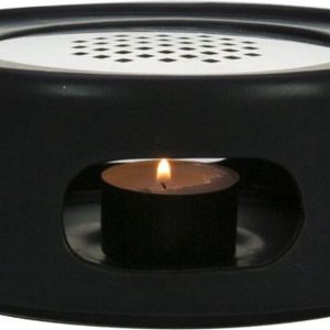 Gusta Aardewerk Rechaud theelicht FIKA Zwart 17x7 cm