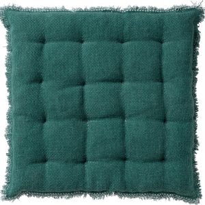 Dutch Decor BURTO Stoelkussen van Gewassen Katoen Sagebrush Green 40x40 cm