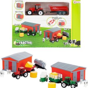 Toi Toys Tractor Set met Schuur Verschillende Uitvoeringen