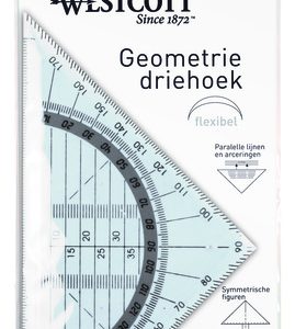Kangaro K-20837726 Geodriehoek Onbreekbaar 14 cm Transparant