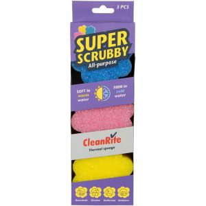 CleanRite Scrub Spons 3 Stuks