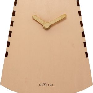 NeXtime NE-5207RZ Tafelklok Rocky 19.5x18x8.8 Cm Hout Zalm