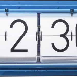 NeXtime NE-5209BL Tafel/wandklok Big Flip 36x16.7x8.5cm Acryl Blauw