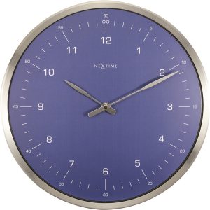 NeXtime NE-3243BL Wandklok 60 Minutes Ø33 Metaal Blauw