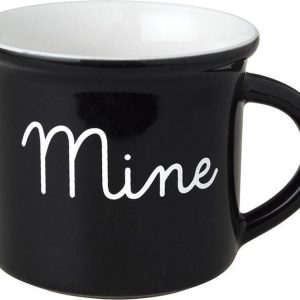 Dutch Rose Zwart/Wit Beker Mine Zwart
