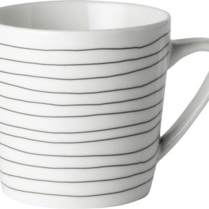 Dutch Rose Loft Zwart-Wit Koffiemok Zwarte Strepen 20 cl