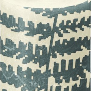 Bolsius Rustiek printed stompkaars 80/68 Soft pearl fern