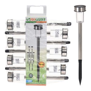 Pro Garden Solarlamp 360mm Rvs Set Van 7stuks