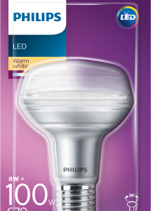 Philips LED CLA 8W (100W) R80 E27 WW 36D Reflectorlamp