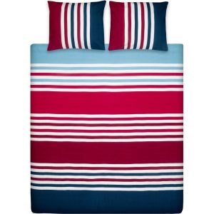 Ten Cate Katoenen Lits-Jumeaux Dekbedovertrek 240x220/220 cm Blauw/Rood/Wit