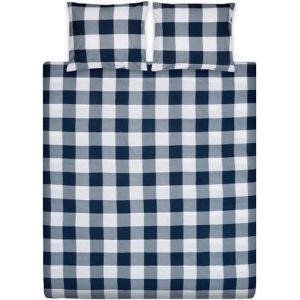 Ten Cate Katoenen Eenpersoons Dekbedovertrek 140x200/220 cm Milo Marine Blauw/Wit