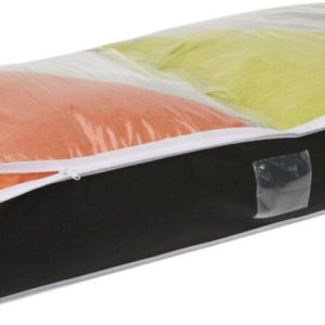 Opberghoes 100x45x15 cm Zwart/Transparant