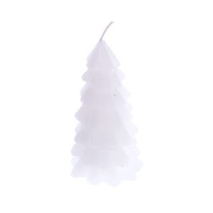 Kerstboom Kaars Wit 6,5x12,5 cm