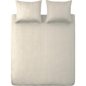 Ten Cate Katoen Satijnen Tweepersoons Dekbedovertrek Streep 200x200/220 cm Naturel