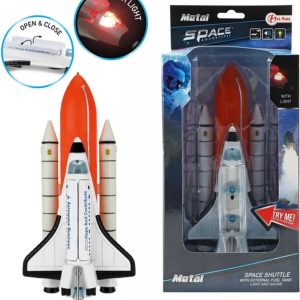Metal Space Shuttle met Externe Brandstoftank Licht en Geluid
