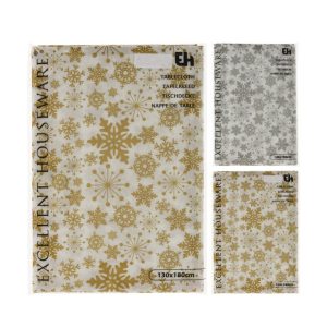 Excellent Houseware Goud/Zilver Kerst Tafelkleed 130x180 cm
