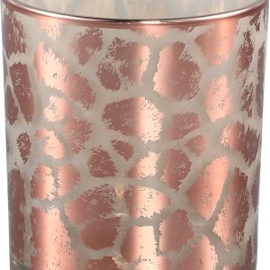 PMTD Windlicht Desiree Giraffeprint Roze 10 Cm