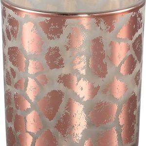 PMTD Windlicht Desiree Giraffeprint Roze 8 Cm