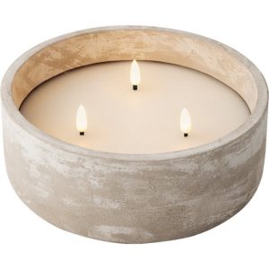 Lumineo LED Kaars Beton voor Buiten 20x8 cm