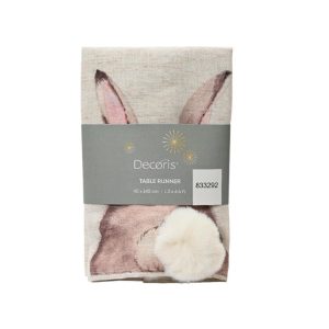 Decoris Tafelloper Konijn 40x140 cm Polyester