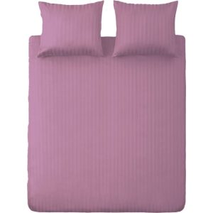 Ten Cate Katoen Satijnen Eenpersoons Dekbedovertrek Streep 140x200/220 cm Lavendel