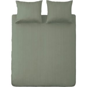 Ten Cate Katoen Satijnen Lits-Jumeaux Dekbedovertrek Streep 240x200/220 cm Groen