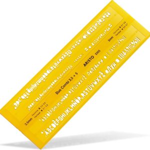 Aristo AR-5305 Lettersjabloon Duo Combi 3.5/5 mm Recht Geel/Transparant