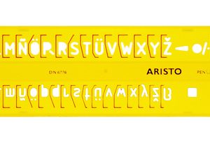 Aristo AR-5301/7 Lettersjabloon 7mm H-profiel Schriftvorm B Recht