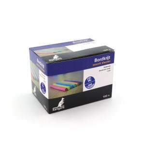 Kangaro K-N100CD Bordkrijt Stofvrij Assorti 100 Stuks