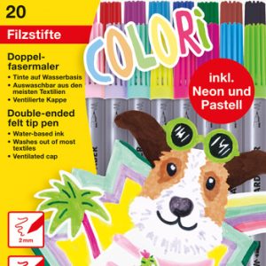 Eberhard Faber EF-550020 Viltstiften Duo 2 En 3-4mmEtui 20 Stuks