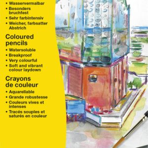 Eberhard Faber EF-516013 Aquarelpotlood Metaaletui A 12 Stuks Met Penseel
