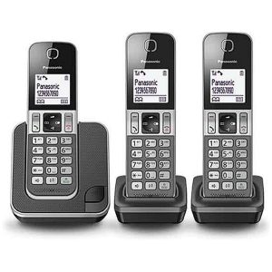 Panasonic KX-TGD313NLG Vaste Telefoons 3 Stuks Zwart/Zilver