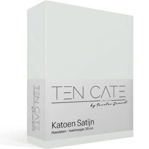 Ten Cate Katoen Satijnen Hoeslaken 90x220 cm Wit