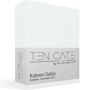 Ten Cate Katoen Satijnen Hoeslaken 90x220 cm Wit