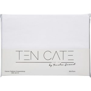 Ten Cate Katoen Satijnen Kussenslopen 60x70 cm 2 Stuks Wit