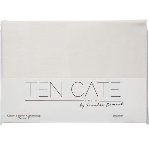 Ten Cate Katoen Satijnen Kussenslopen 60x70 cm 2 Stuks Crème