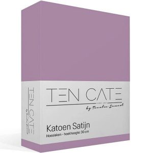 Ten Cate Katoen Satijnen Hoeslaken 90x220 cm Lavendel